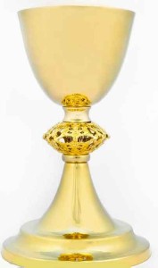 Kielich 002a ze złotym ozdobnym nodusem 002