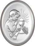 Obrazek srebrny I Komunia Święta chłopiec W/6342