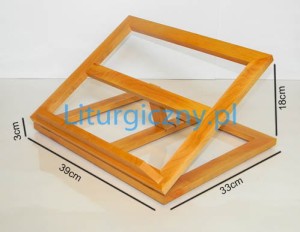 Duży pulpit pod mszał, również do czytania Biblii; drewniany