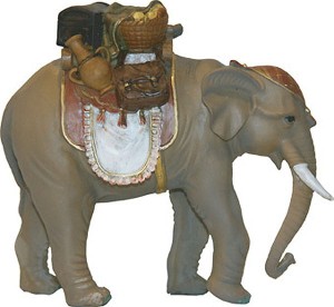 Słoń z bagażem, aranżacja makiety biblijnej, szopka T081 do 13-18cm