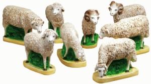 Owce - figury do Szopki Bożonarodzeniowej 42cm/SI 315