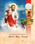 Obrazek pierwszokomunijny A/2 Chrystus z barankiem