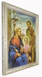 Obraz z wizerunkiem Św. Rodziny w oprawie drewnianej za szkłem