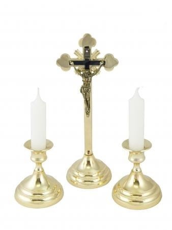 Zestaw kolędowy złoty z cienką świecą 44 