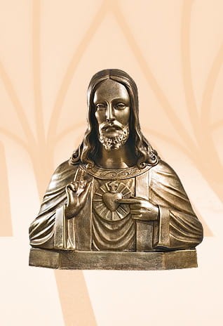 Serce Pana Jezusa 35 cm - popiersie - włoskie złoto-1