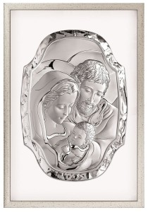 Obraz srebrny z wizerunkiem Świętej Rodziny W/6104/16