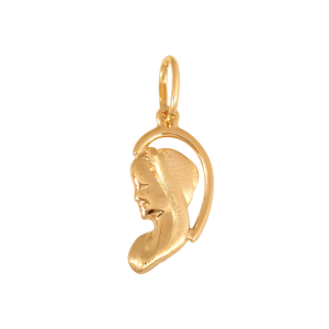 Złoty medalik z Matką Bożą 