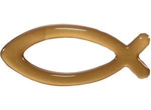 Rybka - naklejka na samochód -  złota