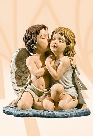 Aniołek z dziewczynką - kolor naturalny-1