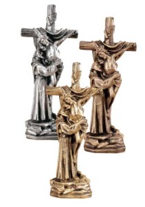 Święty Franciszek pod krzyżem, figura - SI 617