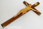 Ręcznie rzeźbiony w drewnie korpus Chrystusa na krzyżu drewnianym 9F