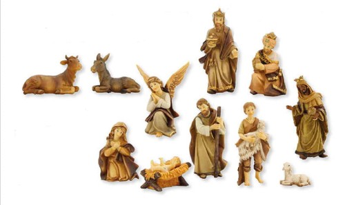 Figury bejcowane do szopki na Boże Narodzenie K183-184GB 