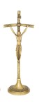 Krzyż mosiężny stojący w kolorze starego złota 02-150