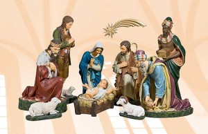  Szopka Bożonarodzeniowa, figury do szopki 11 elementów 80 cm