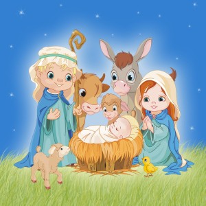 Podkładka korkowa świąteczna Stajenka