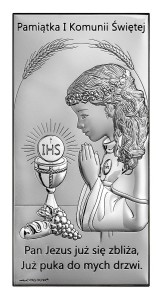 Obrazek pamiątka I Komunii Świętej dla dziewczynki W/6717