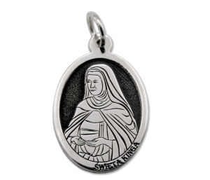 Medalik srebro 925 laser Święta Kinga