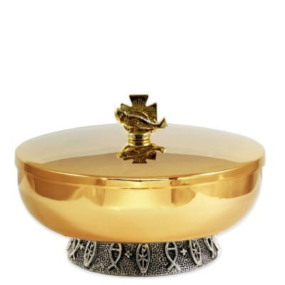 puszka liturgiczna złocona