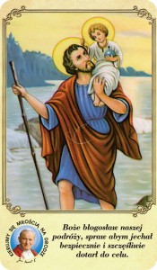 Obrazek ze Św. Krzysztofem - paczka 100 sztuk