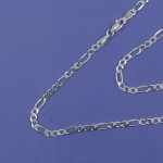 Łańcuszek ze srebra splot figaro diamentowane 1,0 FD