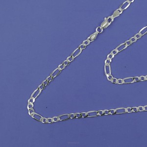 Łańcuszek ze srebra splot figaro diamentowane 1,0 FD