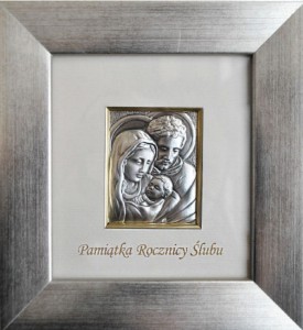 Pamiątka Rocznicy Ślubu - Obrazek srebrny Św. Rodzina