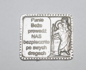 Przylepiec do auta ze Św. Krzysztofem 