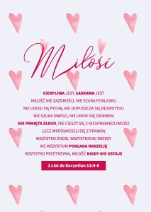 Kartka okolicznościowa - Miłość cierpliwa jest