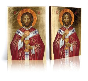 Ikona z certyfikatem - Jezus Chrystus z hostią