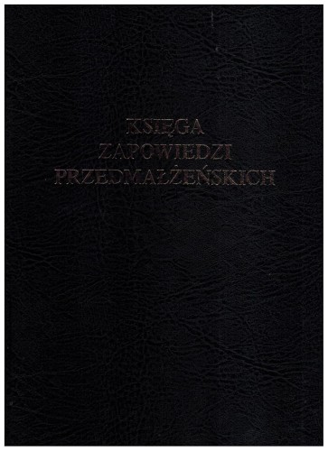 księga zapowiedzi przedmałżeńskich