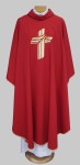 Czerwony ornat liturgiczny z haftem FP-224-C