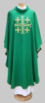 Ornat zielony z Krzyżem Jerozolimskim  FP-222-Z