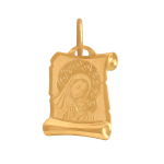 Złoty medalik papirus Matka Boska 14 karatów 29057
