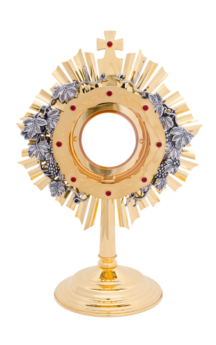 monstrancja z motywem latorośli