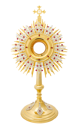 monstrancja bogato zdobiona