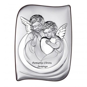 Obrazek srebrny Aniołki z serduszkiem IT/6519S