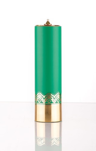 świeca olejowa zielona