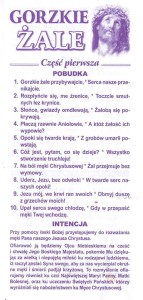 Gorzkie Żale - składany folder (komplet 25 sztuk)
