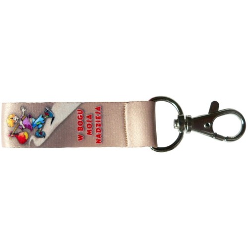 smycz z tekstem religijnym