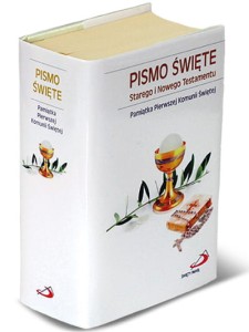Pismo Święte ST i NT Pamiątka I Komunii Świętej, format mały, oprawa twarda z obwolutą