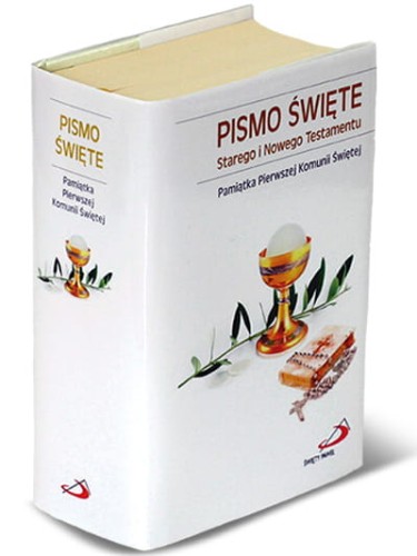 pismo święte z obwolutą komunijną