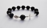 Bransoletka - różaniec - Onyks matowy 021