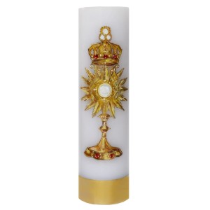 Świeca ołtarzowa ręcznie malowana - monstrancja