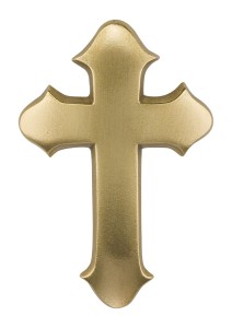 Krzyż z otworem do mocowania (urna, nagrobek)