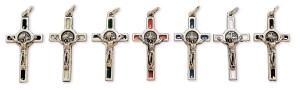 Krzyż św. Benedykta kolorowe 3,5 cm