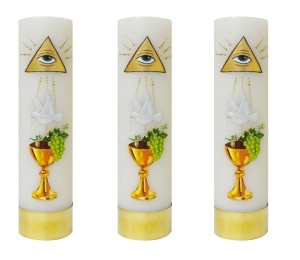 Zestaw świec liturgicznych - oko opatrzności