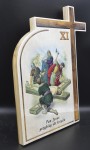 Stacje drogi krzyżowej - ceramiczne na drewnie 