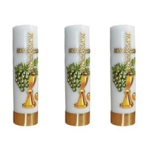 Komplet świec liturgicznych 3 sztuki malowane ręcznie