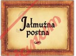 Tabliczka informująca - Jałmużna postna 