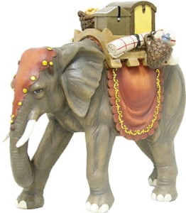 Słoń, elementy szopki Bożonarodzeniowej - K001-15